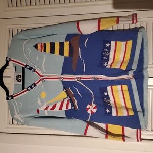 Like new! Vintage Storybook Knits sailboat & lighthouse 2pc sweater